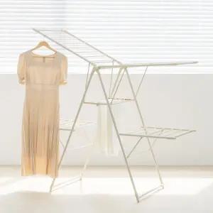 [홈앤미] 튼튼한 대형 접이식 4단 빨래건조대 외 빨래바구니 이불건조대