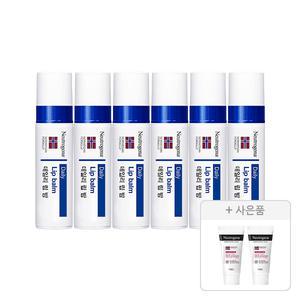 뉴트로지나 데일리 립 밤 4g, 6개 + 증정(인텐스 리페어 시카 에멀젼 15ml, 2개)