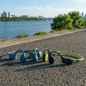 넥스트유 완전 방수 방진 이어비트B1 오픈형 골전도 이어폰 IP68 블루투스 무선 이어폰 런닝 수영 자전거