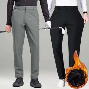 남성 겨울 간절기 기모 바지 밴딩 슬랙스 정장 작업복 에슬레저 팬츠 40대 50대 중년 골프 등산 근무복 스판