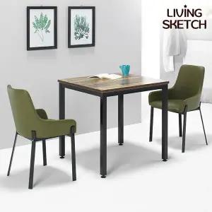 [리빙스케치] 보브 700 사각 빈티지 카페 테이블 업소용 티테이블 원룸 식탁