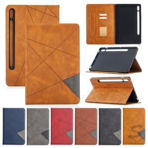 [수나르]갤럭시탭S8 S7 S6 S6라이트 S5e S4 5G 빈티지라인 스탠드 카드수납 가죽 케이스