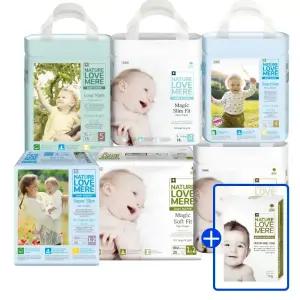 [4팩] 네이쳐러브메레 기저귀 밴드/팬티 모음전 + [GIFT]아기 세안비누 오리지널향 1개