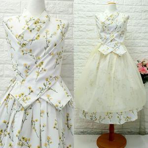 유채꽃 철릭원피스 (44-88사이즈) 생활한복 개량 빅사이즈