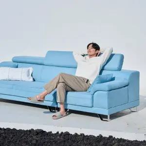 [바로방 가구]뮤스티 4인용 아쿠아텍스 소파 방수 거실 다이닝 무빙헤드레스트 쇼파