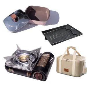 캡스톤 CS-550 캠핑세트 4종 / 부르스타 / 냄비 / 고기불판 / 보냉백