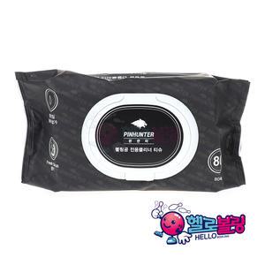 핀헌터 대용량 볼링공 전용클리너 물 티슈 / 대용량 80매 /10개 구매시 1개 더!