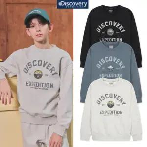 [디스커버리키즈](마산점)DKTR32051 키즈 아웃도어 전판 그래픽 트레이닝 맨투맨