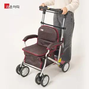 라온아띠 튼튼한 어르신 유모차 할머니 실버카 외출용 안전한 노인 보행기 KCS-388
