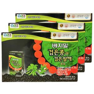 베지밀 검은콩과 검은참깨 두유 190ml 72개입