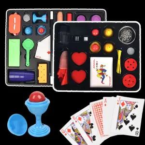 마술 트릭 도구 판타스틱 매직 세트 어린이 마술사 장난감 주사위 손가락 카드 링