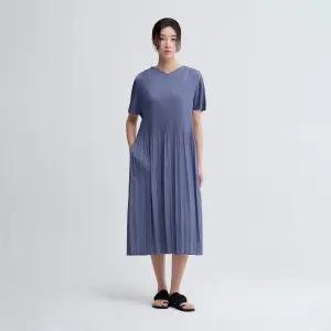 V넥 케이프 플레어 원피스_PPOPM325014