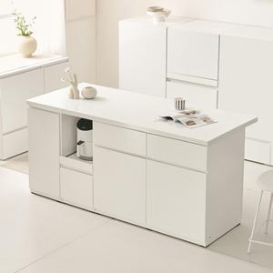 나무뜰 시오 E0 이지수납 광파오븐 인조대리석 아일랜드 홈바 식탁 렌지대 수납장 2000X750 YDF294C