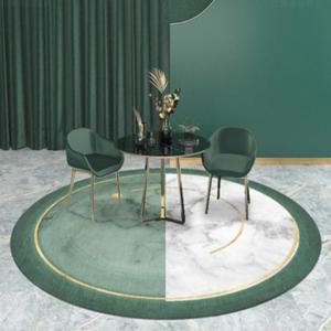 원형러그 안마의자매트 잔디 식탁밑러그 수입카페트 북유럽풍 먼지없는