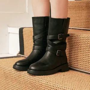 [엘리자베스스튜어트](대구신세계)바이커 버클 부츠 EBAL157724