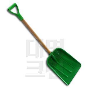 눈삽 초록 P삽 제설삽 나무 목재 원목 눈치우는삽 제설용 재질 플라스틱삽 눈쓰레받이 눈청소용품 대명크린