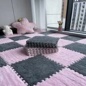 공주 테마 겨울철 플러시 카펫 대형 방음 매트 침실용 거실 바닥 매트 방 꾸미기 배란다 바닥 커버매트