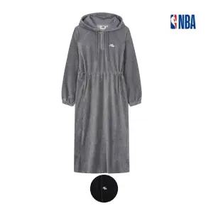 [롯데백화점]엔비에이 여성용 롱원피스 후드 오버핏 루즈핏 벨벳 벨로아 골덴 코듀로이 (N245OT117P)