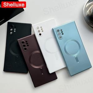 Note10 Plus 케이스 Shelluxe Luxury Magsafe 무선 충전 TPU 소프트 케이스, 삼성 Galaxy Note 20 10 Note20 Ultra Phone Cases