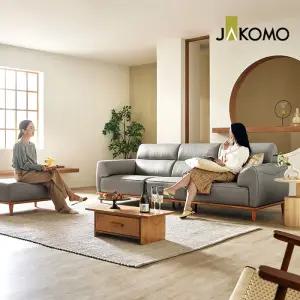 [스툴증정][자코모] 올리아 3.5인 럭스 통가죽 천연면피 소가죽 소파+스툴