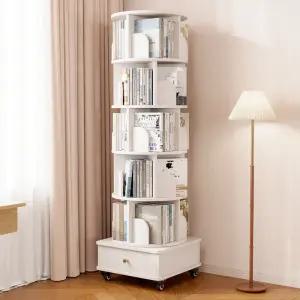 원목 360도 회전책장 바퀴달린 수납 책방 자취방 북타워