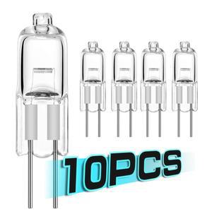 10pcs 할로겐 전구 G4 12V 5W 10W 20W 글로브 많은 JC 바이 핀 LED 따뜻한 흰색 교체 캡슐 램프 빛
