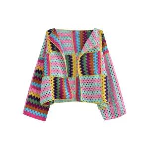 뜨개 가디건 카뜨개 손뜨개 재킷 뜨개질 사이즈 니트 무지개