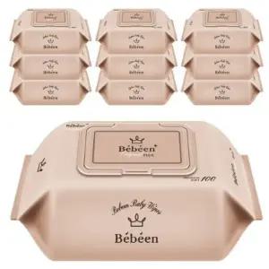 베베앙 전성분 EWG 1등급 유해화학성분 11가지 불검출 아기물티슈_캡형 100매 10팩 434502