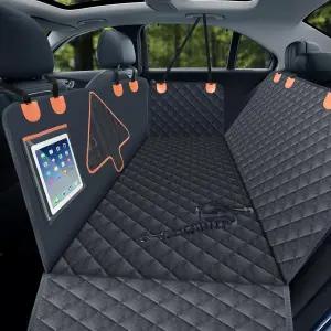 JASKFG 반려견 카시트 오버 반려견용 뒷좌석 커버 리무진용 내구성 스크래치 방지 및 방수 반려동물