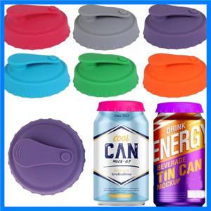 1-6개 실리콘 소다 캔 뚜껑 재사용 가능한 캔 마개 (소다 맥주 음료 주스 콜라 등에 사용 가능 일반 콜라