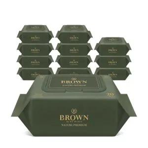 브라운 네이처 프리미엄 아기물티슈 20매 휴대캡 12팩 447079