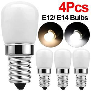 1/2/4Pcs E14/E12 전구 220V LED 냉장고 미니 램프 교체 주방 디스플레이 캐비닛 조명 재봉틀