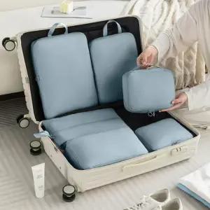 여행용 압축파우치 6종세트 캐리어 이너백 방수 수납가방 공간절약 압축팩 5컬러