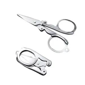 고품질 접이식가위 휴대용 접이식 미니가위 다목적 낚시 캠핑 가위 (WFK9GRT)