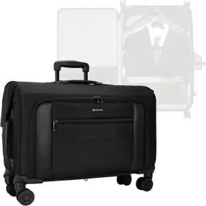 출장용 22인치 롤링 의류 가방 걸이식 옷 섹션이 내장된 캐리어 휴대 스피너 휠 4개 정장 원피스 여행용