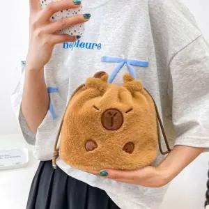 겨울 귀여운 인형 파우치 복주머니 소형 수납 화장품 생리대 핫팩 다용도 미니 파우치