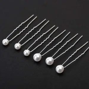[골드스마일]포인트템헤어삔 발레 업스타일 10mm 비녀 진주U핀