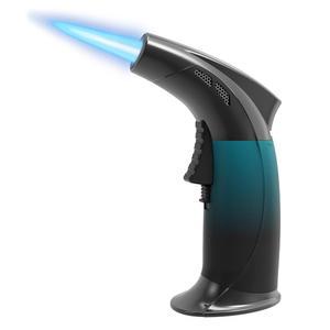 람센 쿠킹 토치 라이터 - 플레임 잠금 장치가 있는 리필 가능한 부탄 토치, 요리, 베이킹, 크림 브륄레, 납땜용 조절 미니 블로우 세트( 미포함)