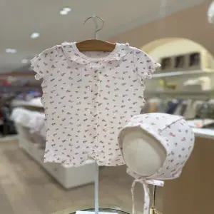 [M밍크뮤D] 26SS (PK)쁘띠플라워SET바디슈트 모자보넷세트 (3637004004) 출산준비물/신생아선물/배내수트/