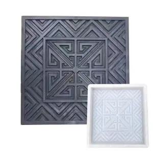 산책로용 콘크리트 몰드 DIY 플라스틱 사각 스탬프 판석 주조 페이버 정원용 패스 스톤 파티오 (15.7 *