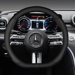 자동차 스티어링 휠 커버 미끄럼 방지 그릴 메르세데스 W204 벤츠 호환 C 2007-2014 C180 AMG 호환 호환 GT