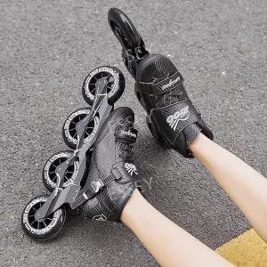 롤러 블랙 성인용 4륜 스피드 선수용 사이즈 바퀴신발 브레이드 인라인