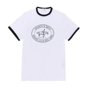 [스포티앤리치] TO073612244WH01 WHITE 라이딩 클럽 (Riding Club) 링거 공용 반팔티