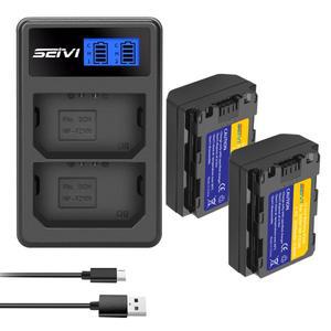 NP-FZ100 NP 2680mAh 배터리 + 소니 알파 A7 III IV a7 A6600용 LCD 듀얼 USB 충전기