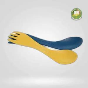 바이오 스포크 S 2종세트 옐로우 블루 스푼 포크 어린이집스푼포크 야외숟가락 유아숟가락 캠핑