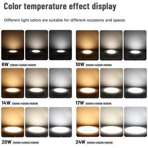 1-10 Pcs Led 통 220v 천장 조명 6W 10W 14W 최근 다운 라이트 라운드 패널 빛 17W 20W 스포트라이트 실내