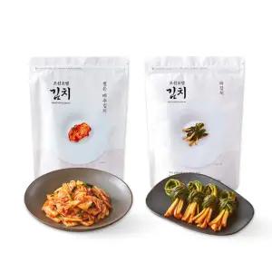 (온라인) 조선호텔 썰은배추김치 1kg+파김치 500g