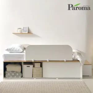 스마트 슬라이딩 슈퍼싱글 벙커수납 침대프레임 (안전가드+계단포함)