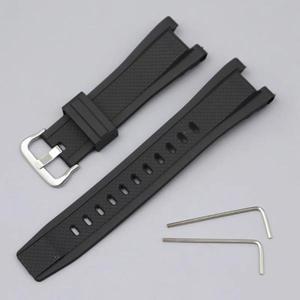 카시오 G-Shock GST-W120L S130L S310 B100 GST-W100G 남성용 고무 손목 밴드 팔찌 GST 시리즈 26*14mm 용