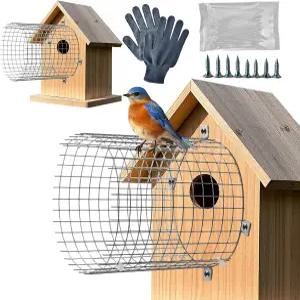 수현장엠 2 PCS 파랑새집 보호대 새집 구멍 액세서리용 스테인리스 스틸 참새뱀 입구